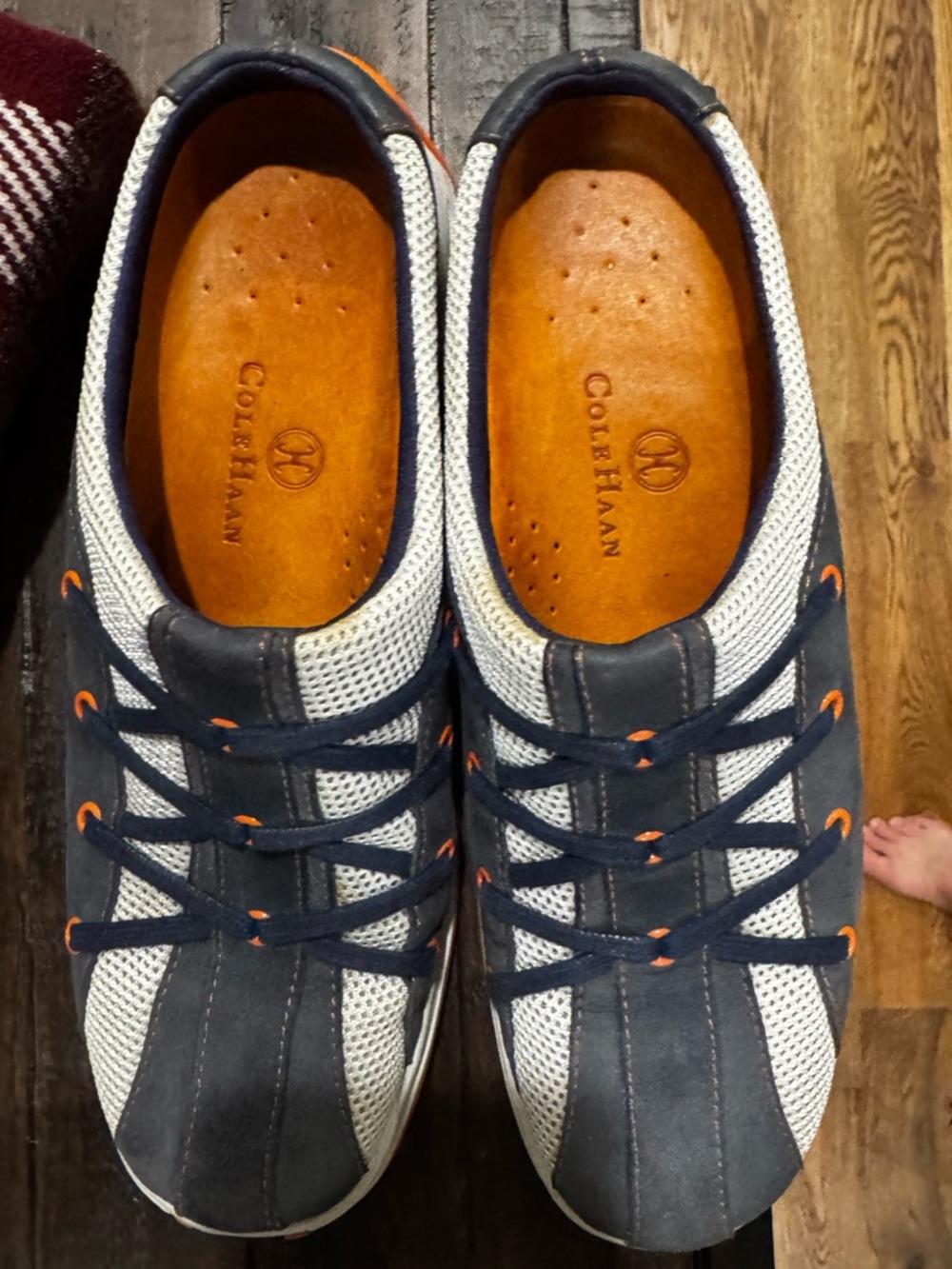Cole Haan 4.Zeroground SeventyFive Navy and White Casual Sneakers